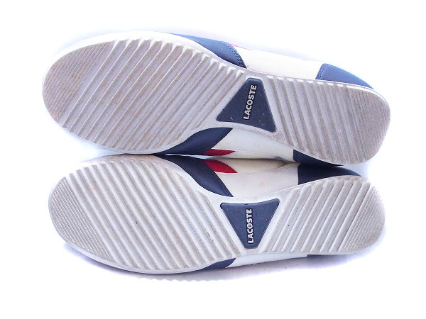 実際に弊社で買取させて頂いたLACOSTE/ラコステ ZEPHER PADDED SPM スニーカー 白紺赤/10.5の画像 4枚目