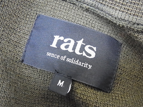 実際に弊社で買取させて頂いたRATS/ラッツ ウールシャツセーター/カーディガン カーキ/Mの画像 2枚目