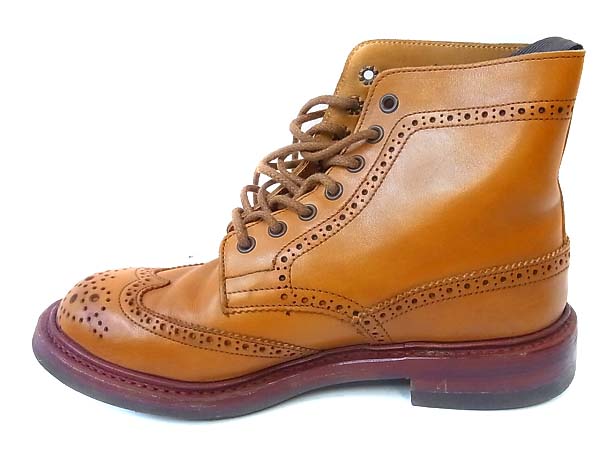 実際に弊社で買取させて頂いたTrickers/トリッカーズ ウィングチップ カントリーブーツ5180/5の画像 3枚目