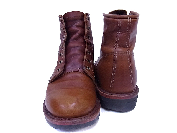 実際に弊社で買取させて頂いたCHIPPEWA/チペワ プレーントゥ ブーツ 90047 ブラウン/8Dの画像 1枚目