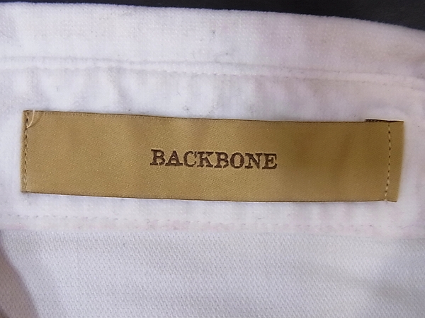実際に弊社で買取させて頂いたBACKBONE/バックボーン 12FW ストレッチ長袖シャツ ホワイト Mの画像 4枚目