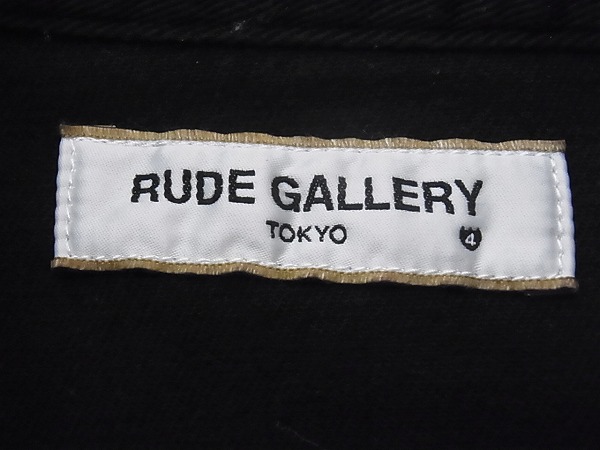 実際に弊社で買取させて頂いたRUDE GALLERY/ルードギャラリー 15AW ウエスタンシャツ 黒 4の画像 3枚目