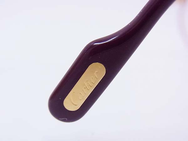 実際に弊社で買取させて頂いたCartier/カルティエ 眼鏡/メガネフレーム ウェリントン型 金の画像 9枚目