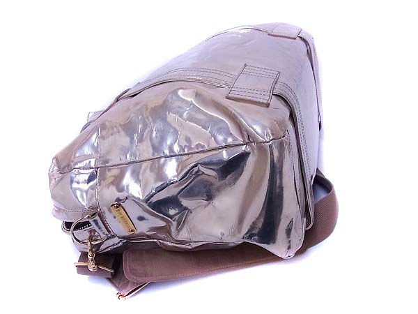 実際に弊社で買取させて頂いたHELMUT LANG/ヘルムート・ラング 2WAY ボストンバッグ 金の画像 3枚目