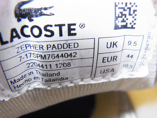 実際に弊社で買取させて頂いたLACOSTE/ラコステ ZEPHER PADDED SPM スニーカー 白紺赤/10.5の画像 5枚目