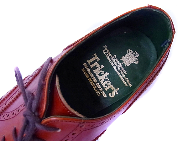 実際に弊社で買取させて頂いたTricker's/トリッカーズ ウィングチップドレスシューズ 茶の画像 5枚目