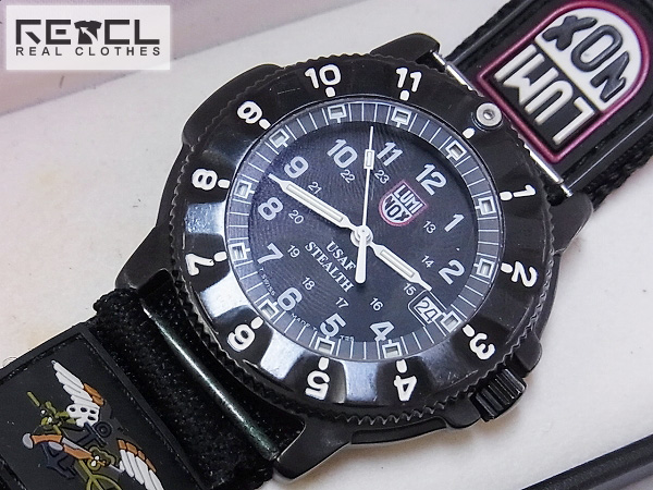 実際に弊社で買取させて頂いたLUMINOX/ルミノックス ナイトホーク 3400 黒 腕時計/F-117