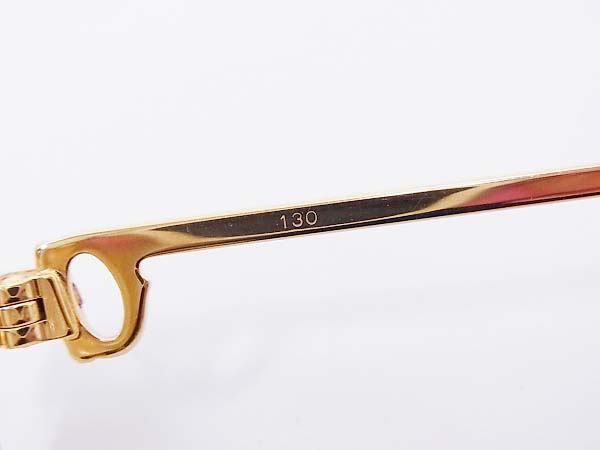 実際に弊社で買取させて頂いたCartier/カルティエ 眼鏡/メガネフレーム ウェリントン型 金の画像 6枚目