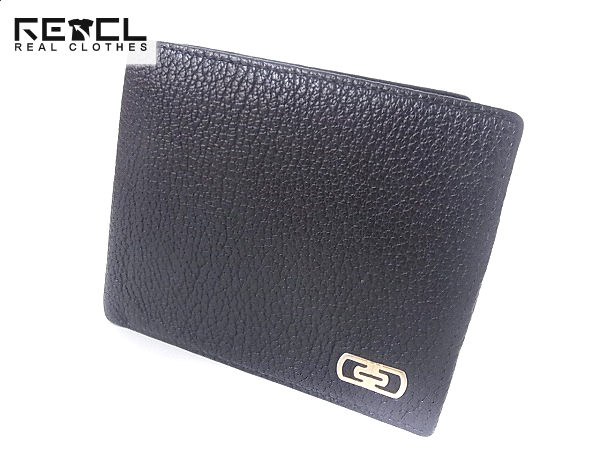 実際に弊社で買取させて頂いたBVLGARI/ブルガリ 二つ折り財布/ウォレット 小銭入れ無し 黒