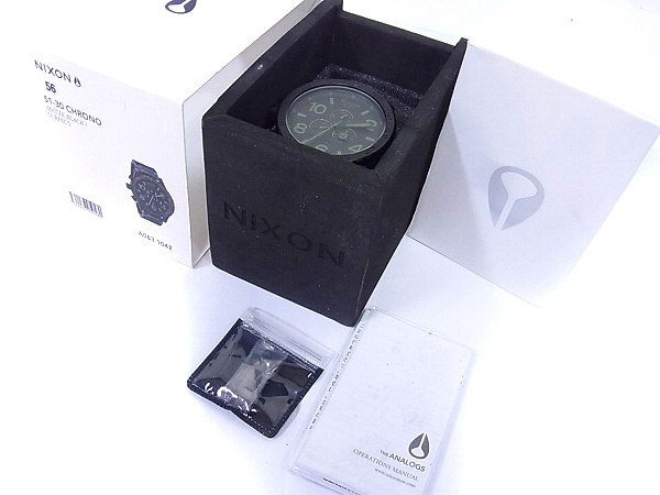 実際に弊社で買取させて頂いたNIXON/ニクソン 51-30 CHRONO MATTE BLACK SURPLUS/A083-1042の画像 8枚目