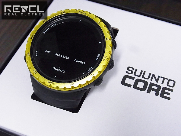 実際に弊社で買取させて頂いたSUUNTO/スントコア Black Yellow デジタル腕時計/SS013315010