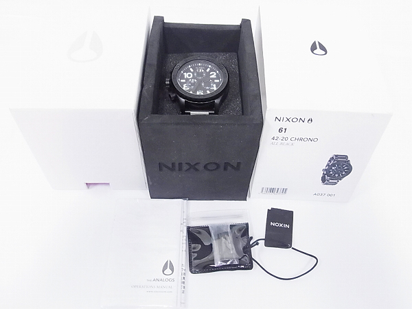 実際に弊社で買取させて頂いたNIXON/ニクソン THE 42-20 CHRONO クロノグラフ A037-001の画像 8枚目