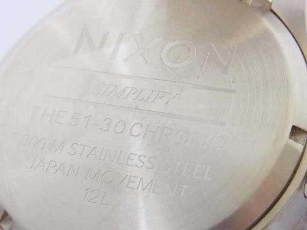 実際に弊社で買取させて頂いたNIXON/ニクソン 51-30 CHRONO 腕時計 ゴールド A083 1219の画像 5枚目