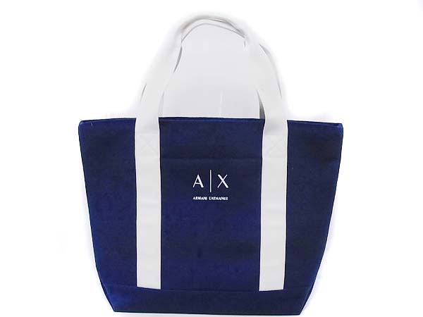 実際に弊社で買取させて頂いたARMANI EXCHANGE/アルマーニエクスチェンジ トートバッグ 青の画像 1枚目