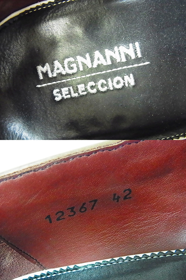 実際に弊社で買取させて頂いたMAGNANNI/マグナーニ タッセルローファー レザー 茶/42の画像 5枚目