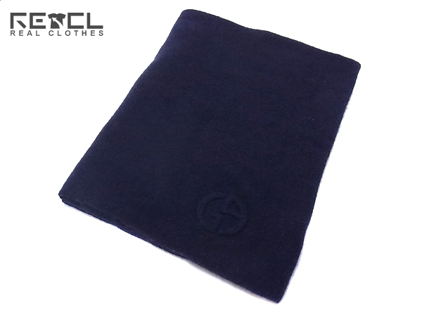 実際に弊社で買取させて頂いたGiorgio Armani/アルマーニ ウールスヌード/ストール ネイビー