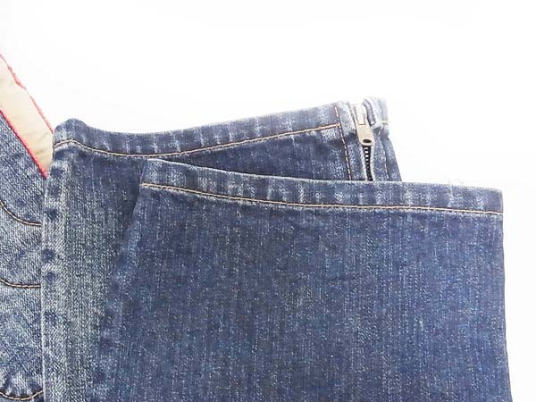実際に弊社で買取させて頂いたato/アトウ ダメージ加工/切替デニムパンツ インディゴ/48の画像 4枚目