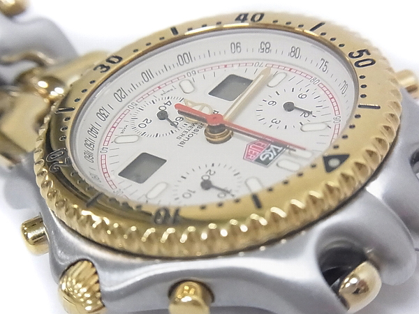 実際に弊社で買取させて頂いたTAG HEUER/タグホイヤー セナモデル クロノグラフ CG1123-0の画像 8枚目