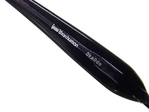 実際に弊社で買取させて頂いたレスザンヒューマン 0ka0de チタン 眼鏡/メガネフレーム 黒赤の画像 2枚目