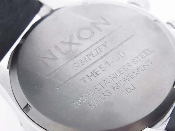 実際に弊社で買取させて頂いたNIXON/ニクソン THE 51-30 PU CHRONO クロノ腕時計/A084100の画像 6枚目