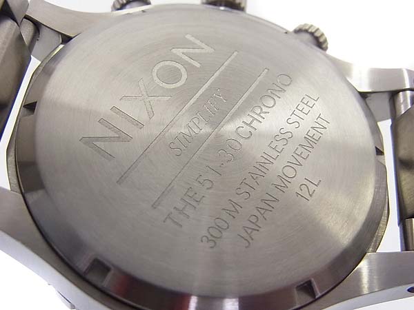 実際に弊社で買取させて頂いたNIXON[5.3万↑]51-30 CHRONO クロノグラフ 腕時計 A083-100の画像 5枚目