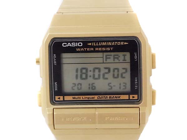 CASIO DATA BANK ゴールド デジタル腕時計　アルバ　２本セット CASIO DATA BANK ゴールド デジタル腕時計 アルバ 2本セット