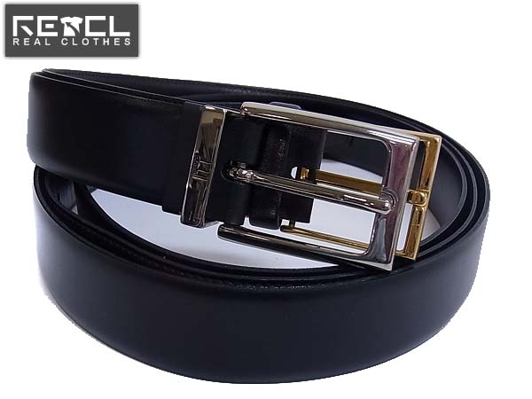 実際に弊社で買取させて頂いたdunhill/ダンヒル SOLID BRASS レザー ブラック ベルト/セット