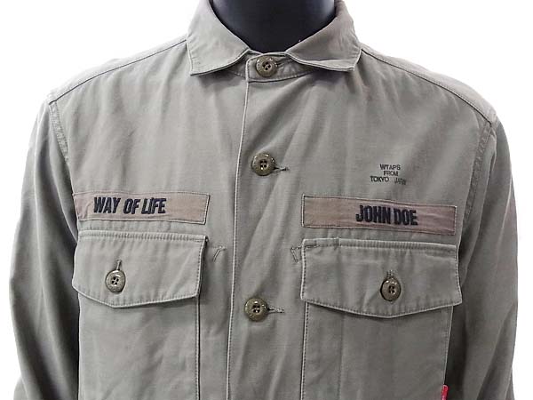 実際に弊社で買取させて頂いたWTAPS/ダブルタップス 11AW JOHN DOE ミリタリージャケット/3の画像 2枚目