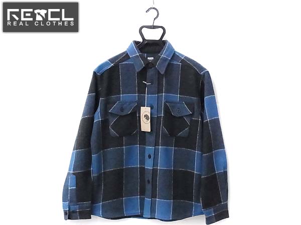 実際に弊社で買取させて頂いたRATS/ラッツ 13AW CPO SHIRTS/ウール混チェックシャツ 青黒/L