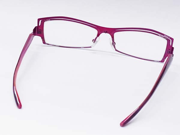 実際に弊社で買取させて頂いたLESS THAN HUMAN/レスザンヒューマン L-ONE メガネフレーム 赤の画像 2枚目