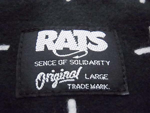 RATS/ラッツ 15SS INDIAN CROSS SHIRT/クロス総柄シャツ 黒/Lの買取 