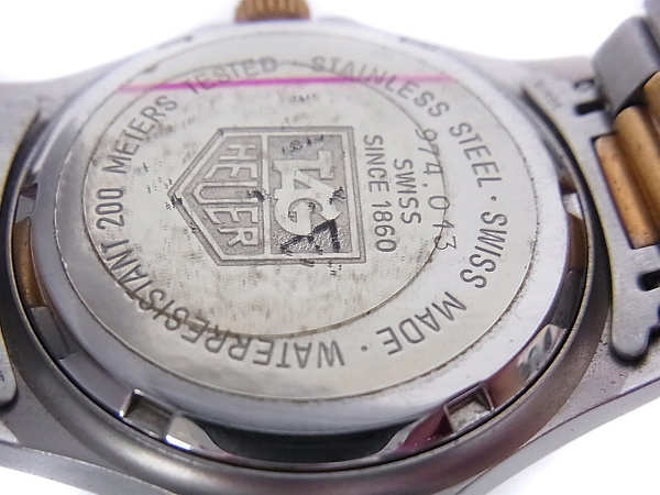 実際に弊社で買取させて頂いたタグホイヤー 2000シリーズ プロフェッショナル 腕時計 974.013の画像 7枚目