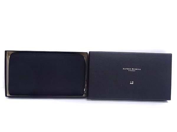 実際に弊社で買取させて頂いたdunhill/ダンヒル ブラック ジップアラウンド長財布/ウォレットの画像 7枚目