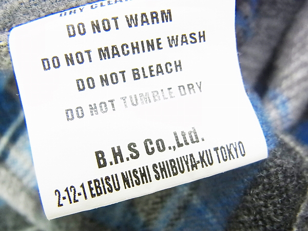 実際に弊社で買取させて頂いたラッツ 14AW オンブレチェック ウール混シャツ 14'RS-1102/Lの画像 4枚目