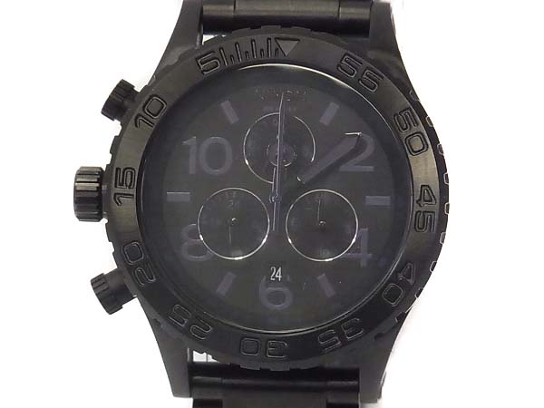 実際に弊社で買取させて頂いたNIXON/ニクソン 42-20 CHRONO ALL BLACK PURPLE/A037714の画像 3枚目