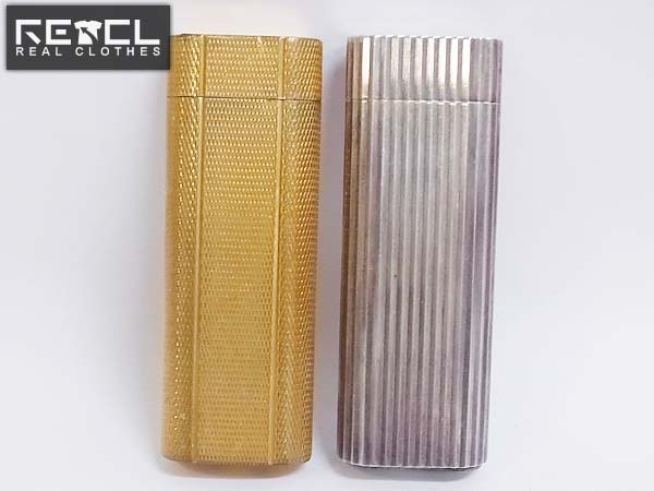 実際に弊社で買取させて頂いたCartier/カルティエ ガスライター ゴールド&シルバー/セット