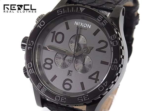 実際に弊社で買取させて頂いたNIXON THE 51-30 CHRONO LEATHER クロノグラフ 腕時計 A124848