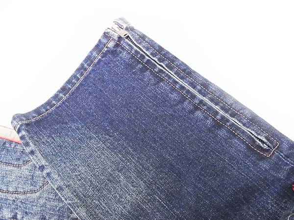 実際に弊社で買取させて頂いたato/アトウ ダメージ加工/切替デニムパンツ インディゴ/48の画像 5枚目