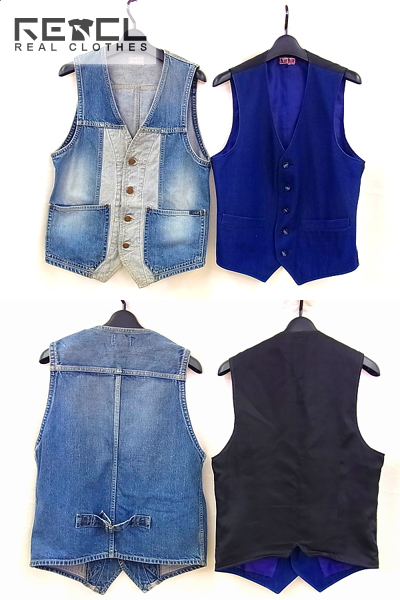 実際に弊社で買取させて頂いたBLUE BLUE/ブルーブルー ベスト/ジレ インディコ 2点セット/2