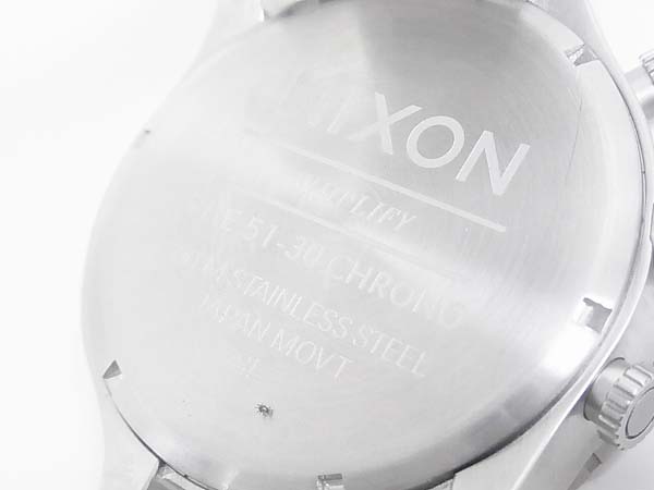 実際に弊社で買取させて頂いたNIXON/ニクソン［5.5万↑］THE51-30 クロノグラ 銀/NA083100-00の画像 5枚目