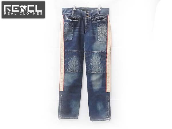 実際に弊社で買取させて頂いたato/アトウ ダメージ加工/切替デニムパンツ インディゴ/48