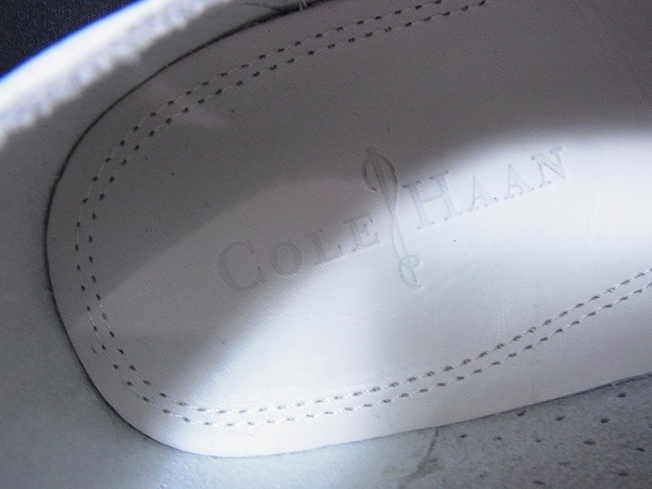 実際に弊社で買取させて頂いたCOLE HAAN/コールハーン レザースニーカー ホワイト/8.5Mの画像 6枚目