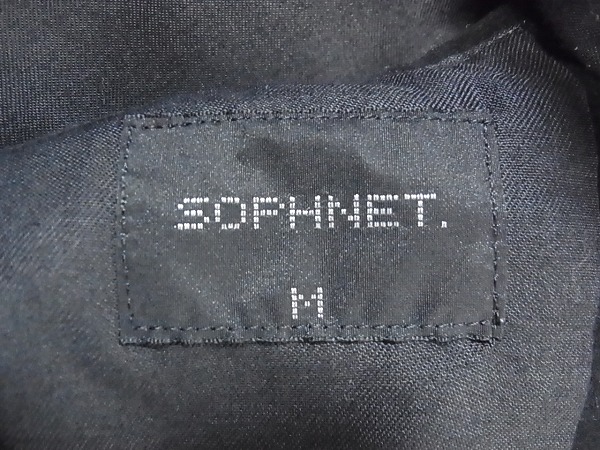 実際に弊社で買取させて頂いたSOPHNET./ソフネット ベロアライダースジャケット ブラック/Mの画像 5枚目