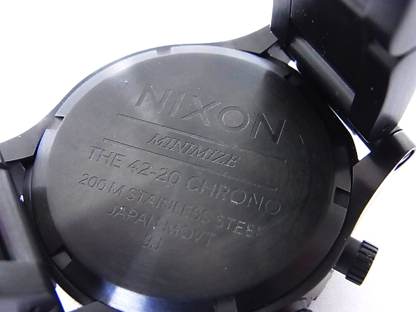 実際に弊社で買取させて頂いたNIXON/ニクソン THE 42-20 CHRONO クロノグラフ A037-001の画像 5枚目