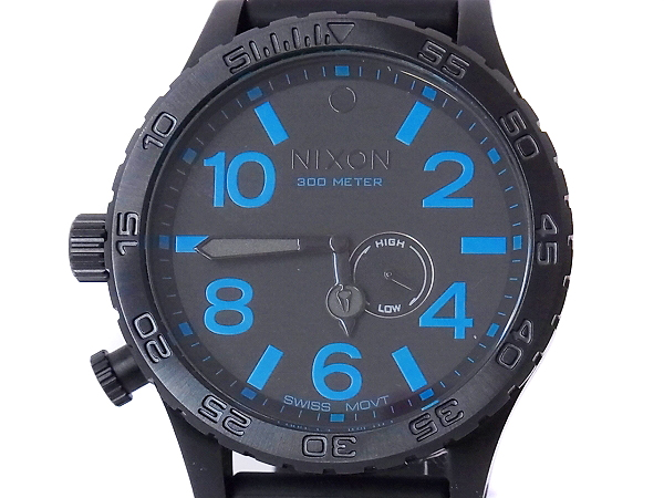 実際に弊社で買取させて頂いたNIXON/ニクソン 51-30 PU オールブラック/Blue 腕時計 A058602の画像 1枚目