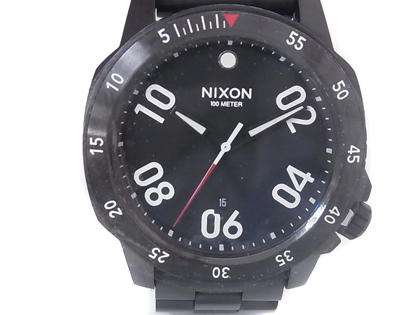 実際に弊社で買取させて頂いたNIXON/ニクソン レンジャー オールブラック クオーツ A506-001の画像 1枚目