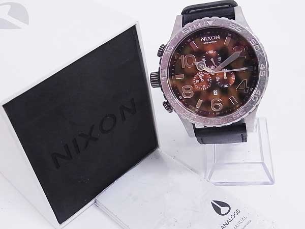 実際に弊社で買取させて頂いたNIXON/ニクソン 腕時計 THE 51-30 クロノグラフ デミ柄 A124636の画像 7枚目