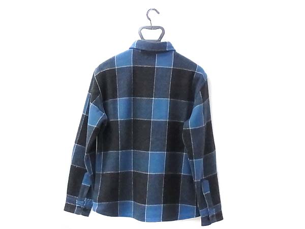 実際に弊社で買取させて頂いたRATS/ラッツ 13AW CPO SHIRTS/ウール混チェックシャツ 青黒/Lの画像 1枚目