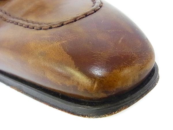 実際に弊社で買取させて頂いたMAGNANNI/マグナーニ タッセルローファー レザー 茶/42の画像 6枚目
