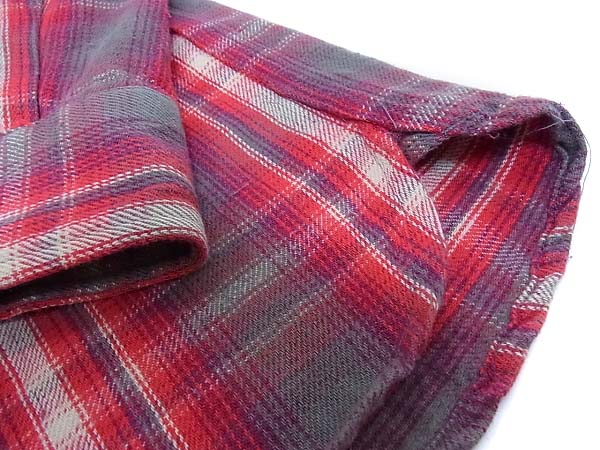 実際に弊社で買取させて頂いたRATS/ラッツ 15AW COTTON CHECK FLANNEL SHIRT/チェックシャツLの画像 7枚目